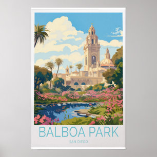 Balboa Park Reiseplakat - San Diego Kalifornien Poster