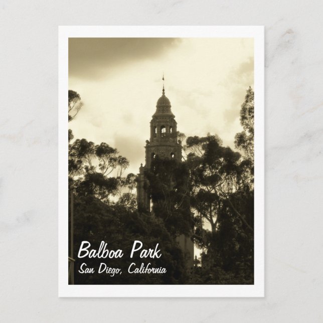 Balboa Park, San Diego CA, Postcard Postkarte (Vorderseite)
