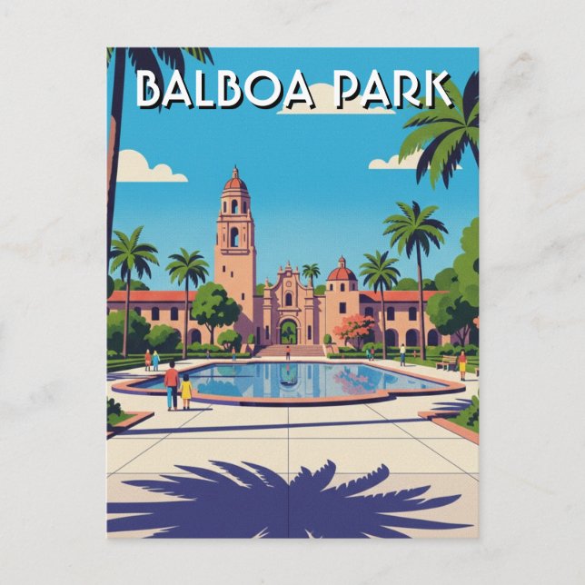 Balboa Park San Diego CA Travel Postkarte (Vorderseite)