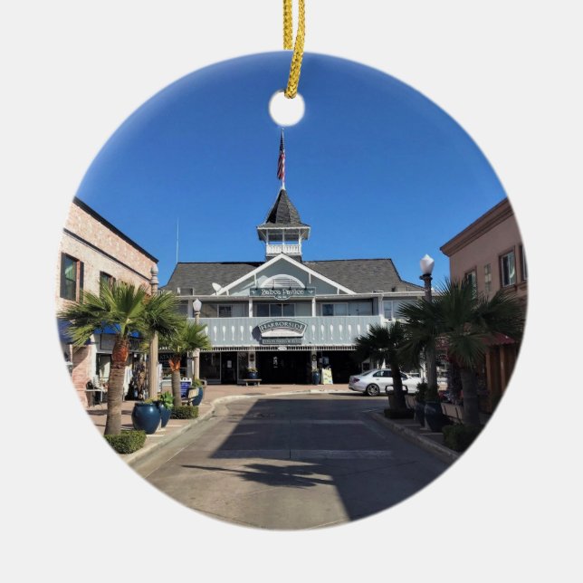 Balboa Pavillion, Newport Beach, Kalifornien Keramik Ornament (Vorne)