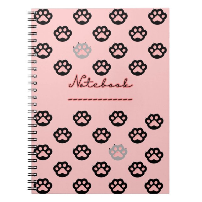 Balck Cat Paws Notebooks Notizblock (Vorderseite)