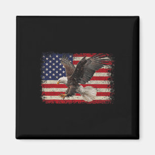 Bald Adler 4. Juli American USA Flag Adler Pat Magnet