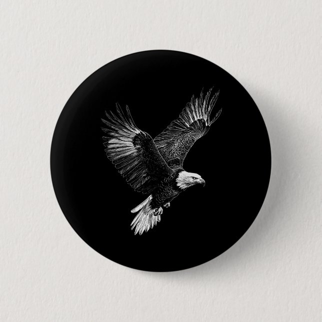 Bald Adler 4. Juli Männer Frauen Kinder Patriotisc Button (Vorderseite)