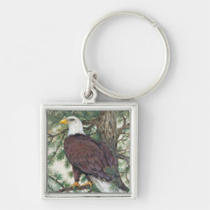 Bald-Adler am Zweig Schlüsselanhänger