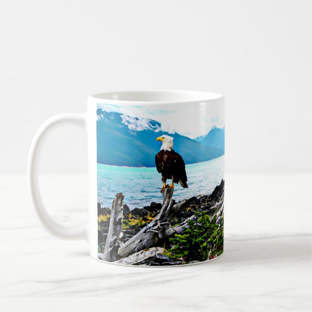 Bald-Adler an der Küste von Alaska Tasse (Links)