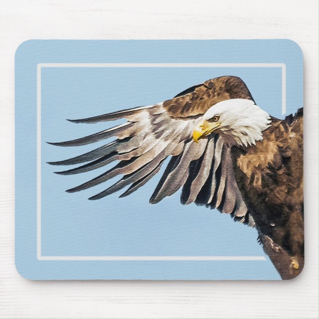 Bald Adler auf dem Flügel Mousepad (Vorne)