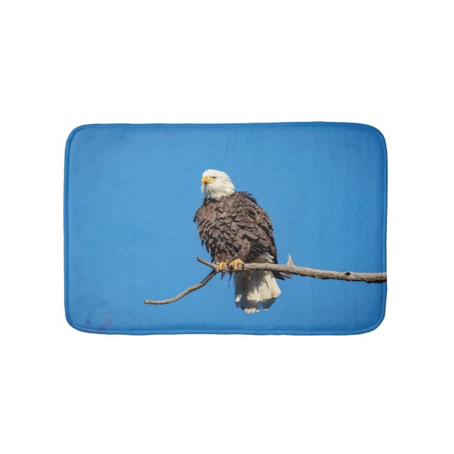 Bald-Adler auf einem Baumzweig Badematte (Vorderseite)