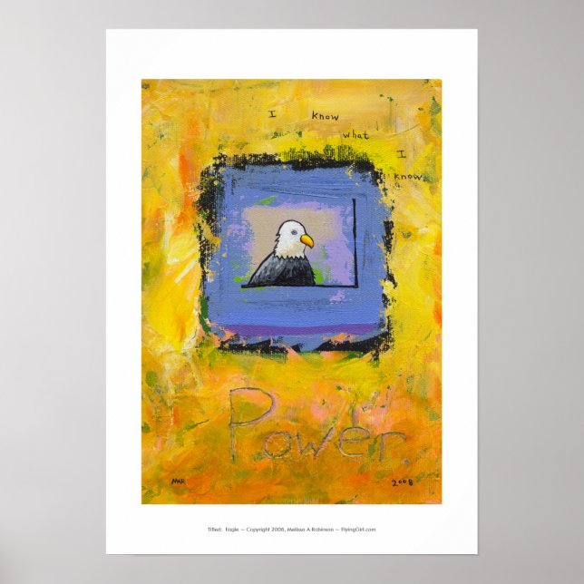 Bald Adler bunt moderne Kunst Power Vertrauen Poster (Vorne)