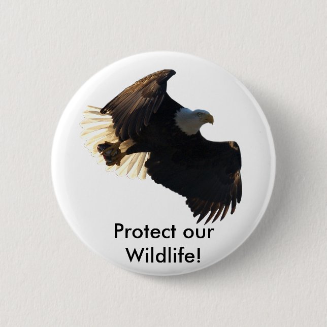 Bald-Adler-Flugabholung II Button (Vorderseite)