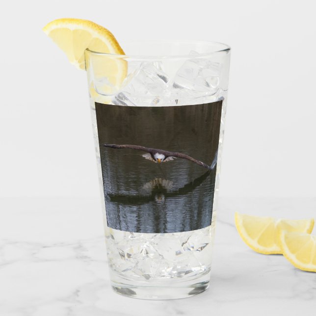 Bald Adler im Flug Glas (Vorderseite Ice)