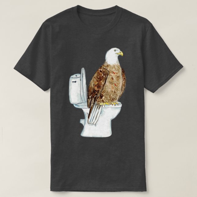 Bald Adler mit Badgemälde T-Shirt (Design vorne)
