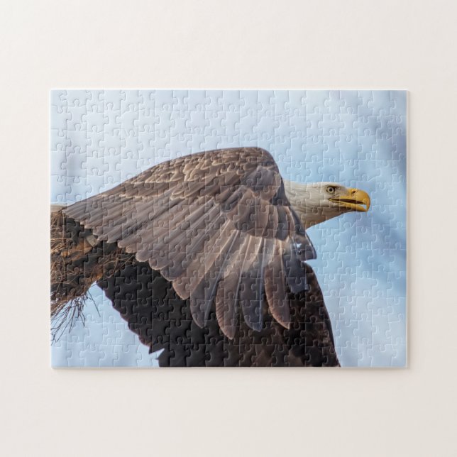 Bald-Adler mit Heu Puzzle (Horizontal)