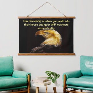 Bald Adler mit Power Wandteppich Mit Holzrahmen