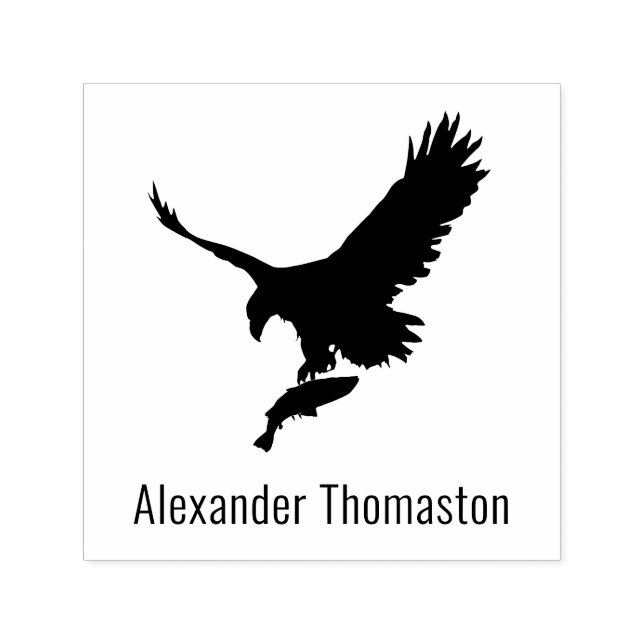 Bald-Adler mit Prey-Silhouette #2 Permastempel (Design)