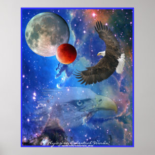 Bald Adler, Raum, Planeten, Galaxien Art Poster
