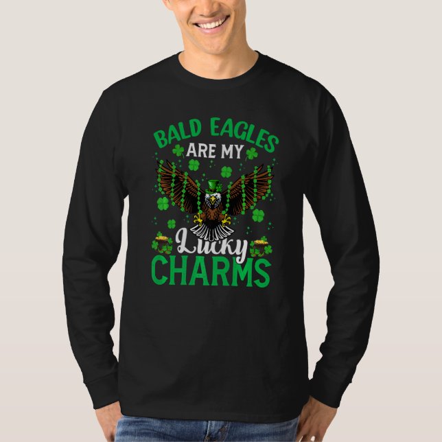 Bald Adler sind meine glücklichen Charms Bald Eagl T-Shirt (Vorderseite)