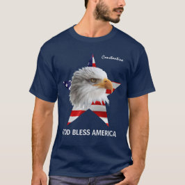 Bald Adler, Stern, Flag individuell anpassbar schö T-Shirt