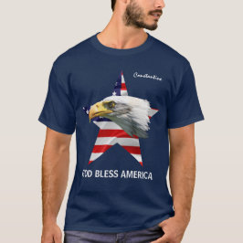 Bald Adler, Stern, Flag individuell anpassbare Kla T-Shirt