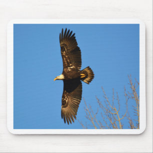 Bald-Adler über Bäumen Mousepad