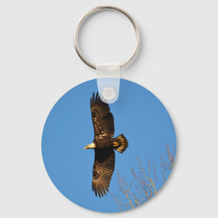Bald-Adler über Bäumen Schlüsselanhänger
