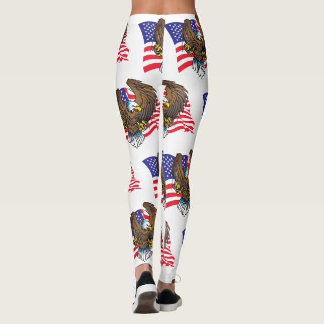 Bald Adler und Flagge Leggings (Rückseite)