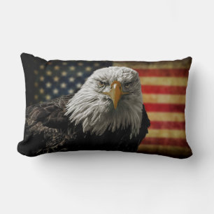 Bald Adler und Flagge Lendenkissen