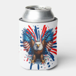 Bald Adler und lebendige US Flagge Cooler Dosenkühler