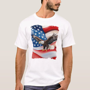 Bald Adler & US Flag 4. Juli T-Shirt