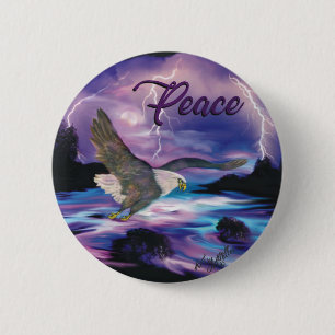 Bald-Adler verbreiten Frieden Button