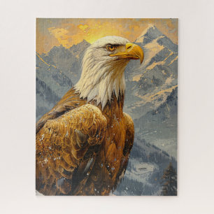Bald-Adler-Wasserfarbengebirge Puzzle