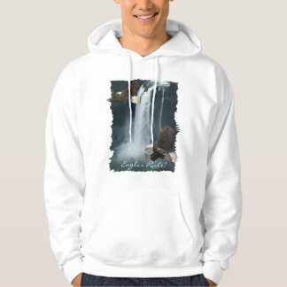 Bald Adler & Water-fall Nature Scene Hoodie