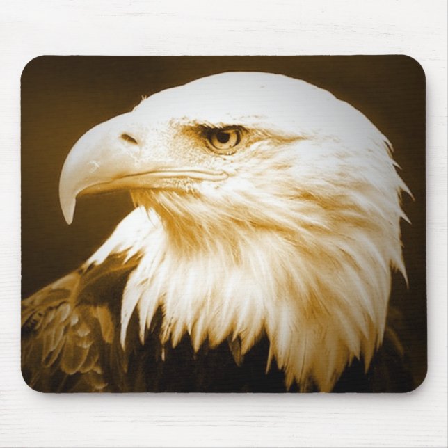Bald American Eagle Eye Mousepad (Vorne)