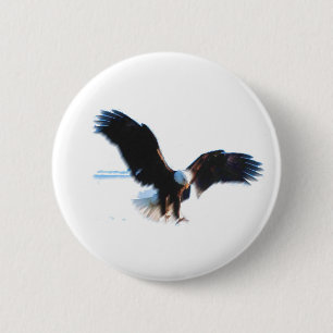 Bald American Eagle Landing Button