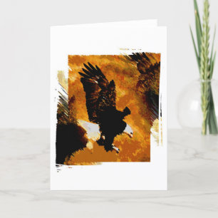 Bald American Eagle Landing Karte