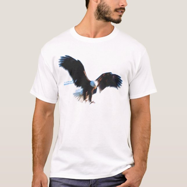 Bald American Eagle Landing T-Shirt (Vorderseite)