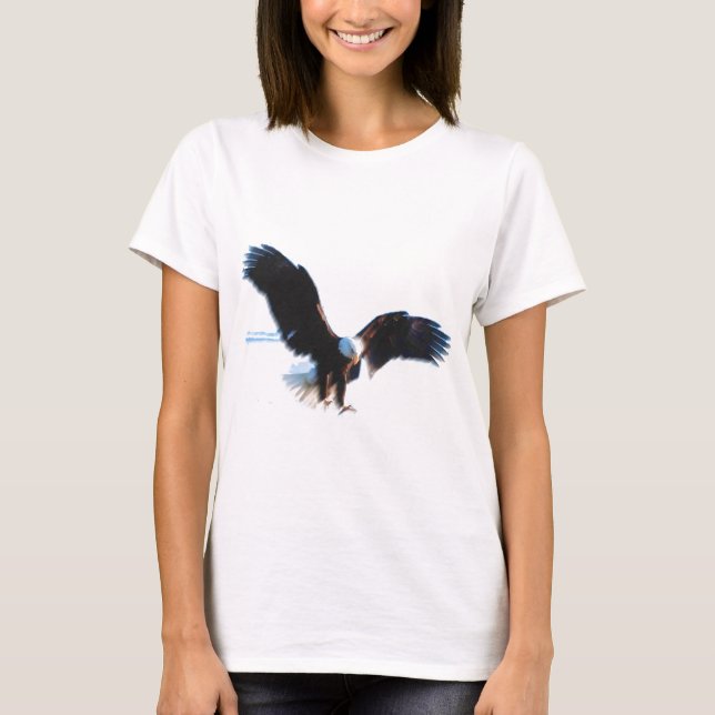 Bald American Eagle Landing T-Shirt (Vorderseite)