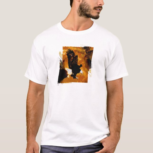 Bald American Eagle Landing T-Shirt (Vorderseite)