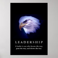 Bald American Eagle Motivierend Leadership Poster