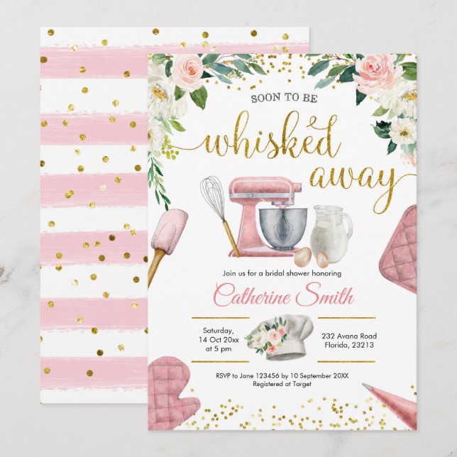 Bald auf flüstern Bridal Dusche Einladung (Vorne/Hinten)