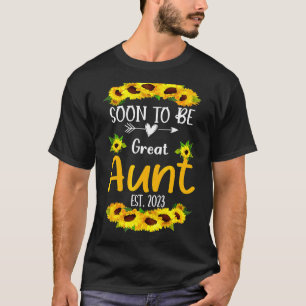 Bald auf große Tante 2023 Sonnenblumenmutter Tag T-Shirt