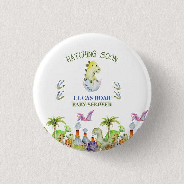 Bald ausbrütend Brüllen Baby-Party  Button (Vorderseite)
