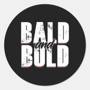 Bald Bald Bald Carrier Alopecia Bald Head Gif Runder Aufkleber
