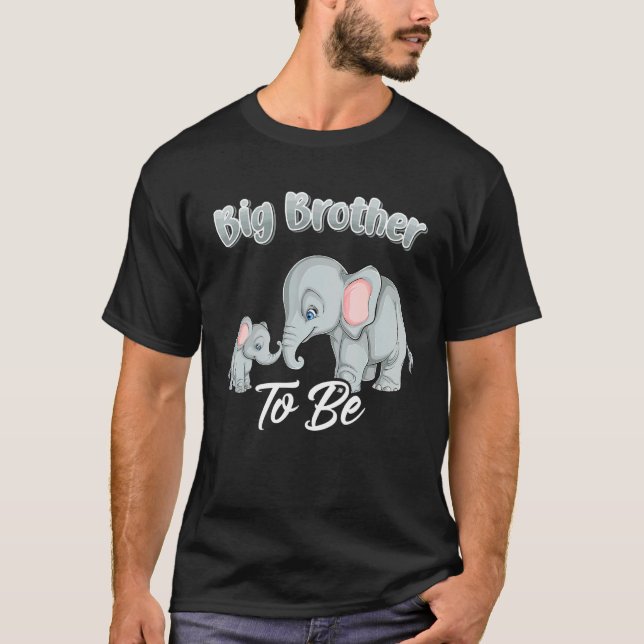 Bald Big Bro Bruder zu Elefanten Baby Dusche R T-Shirt (Vorderseite)