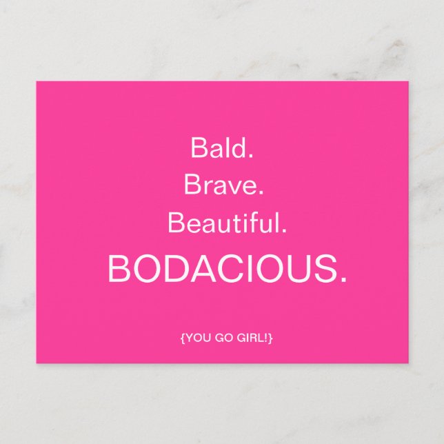 BALD & BODACIOUS Postcard bis April McCallum Postkarte (Vorderseite)
