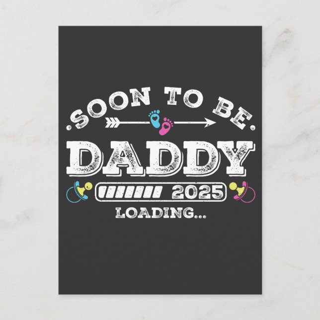 Bald Daddy 2025 Loading Postkarte (Vorderseite)