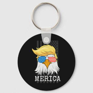 Bald Eagle 4. Juli Trump Flag Funny Schlüsselanhänger
