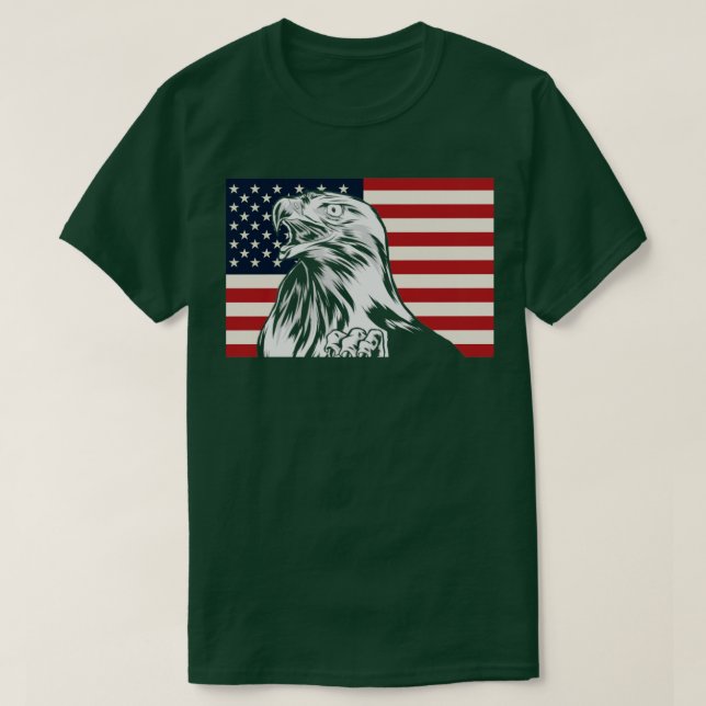 Bald Eagle 4. Juli USA Independence Day Ame T-Shirt (Design vorne)