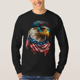 Bald Eagle 4th of July Christmas American Flag Of  T-Shirt