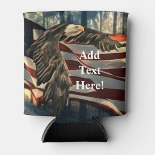Bald Eagle American Flag Cooler Dosenkühler
