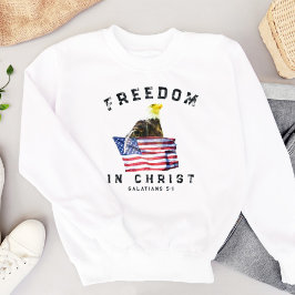 Bald Eagle & American Flag Patriotic Christian Sweatshirt